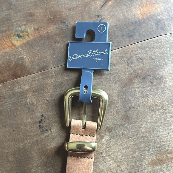 Universal Thread Brown Faux Leather Suede Belt Size L - Picture 3 of 4